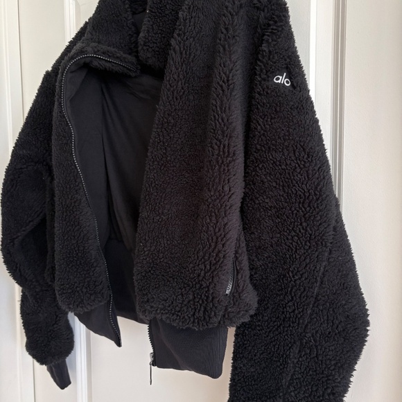 Alo Yoga Foxy Sherpa Jacket Black S - Picture 10 of 15